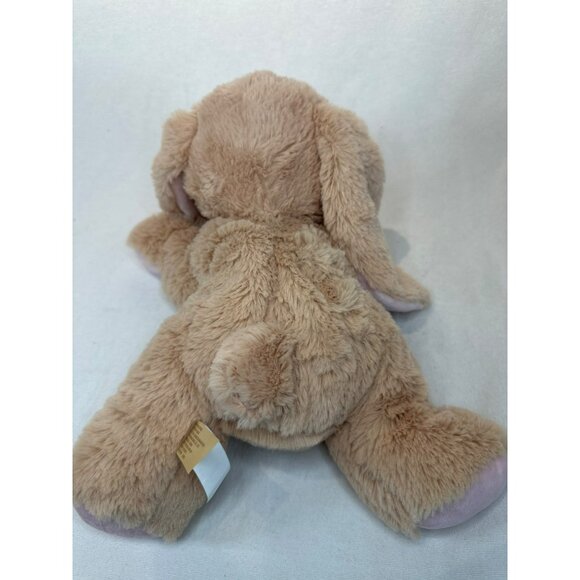 Dan Dee Soft Plush Tan Bunny Stuffed Animal Pink Ears & Feet 12" Long Ages 3+ - Picture 3 of 6